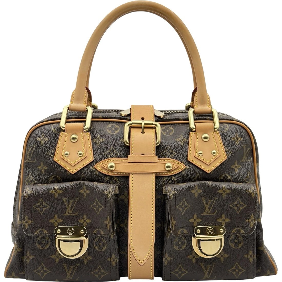 LOUIS VUITTON MANHATTAN GM TOTE BAG: LOUIS VUITTON Manhattan GM Tote Bag Brand: LOUIS VUITTON Type/Style: Tote Bag Material: Monogram canvas Color: Brown Size: W15.4 x H10.2x D4.9inch Accessories: None Accessories Notice: Whe