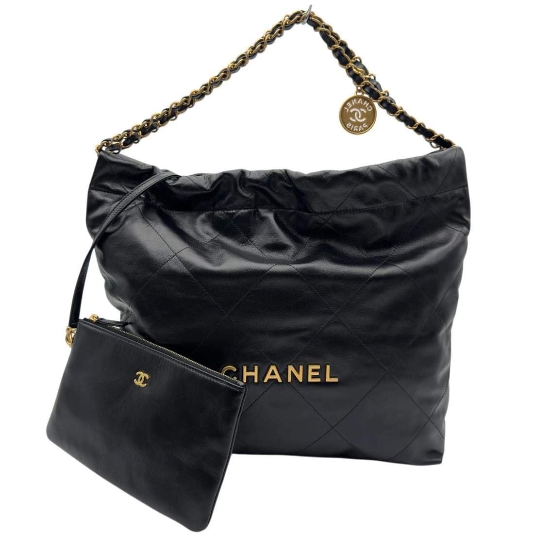 CHANEL SMALL BAG HANDBAG: CHANEL Small Bag Handbag Brand: CHANEL Type/Style: Handbag Material: Shiny calfskin Color: Black Gold Hardware Size: W13.8 x H13.0x D2.8inch Accessories: None Accessories Notice: When purchasing