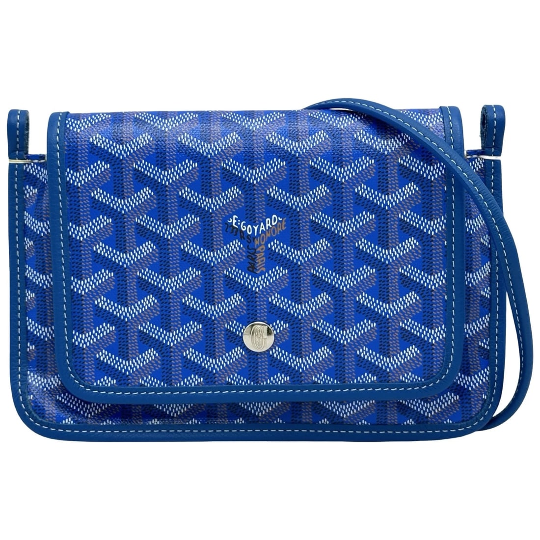 GOYARD PLUME SHOULDER BAG: GOYARD Plume Shoulder Bag Brand: GOYARD Type/Style: Shoulder Bag Material: Gojardin Canvas Color: blue Size: W8.1 x H5.5inch Accessories: None Accessories Notice: When purchasing pre-owned