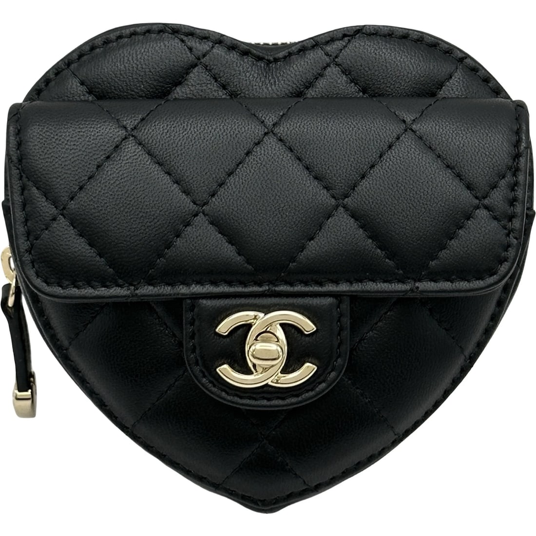 CHANEL HEART-SHAPED BELT BAG 31WAIST BAG: CHANEL Heart-shaped belt bag 31Waist bag Brand: CHANEL Type/Style: Waist bag Material: lambskin Color: Gold Hardware Size: W4.3 x H4.1x D1.8inch Accessories: None Accessories Notice: When purchasing