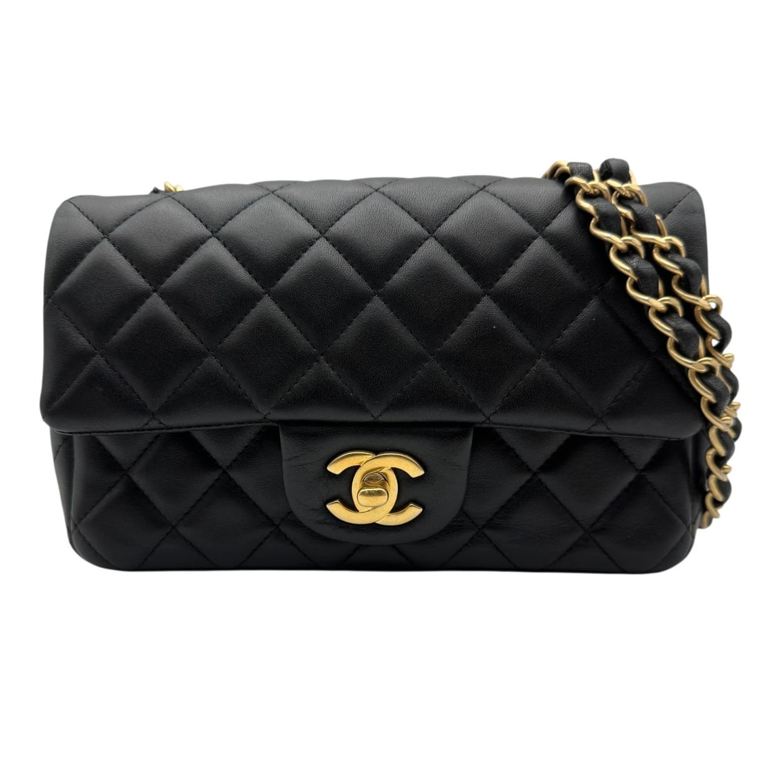 CHANEL MINI MATRASSE 20 SHOULDER BAG: CHANEL Mini Matrasse 20 Shoulder Bag Brand: CHANEL Type/Style: Shoulder Bag Material: lambskin Color: Black Gold Hardware Size: W7.5 x H4.7x D2.4inch Accessories: None Accessories Notice: