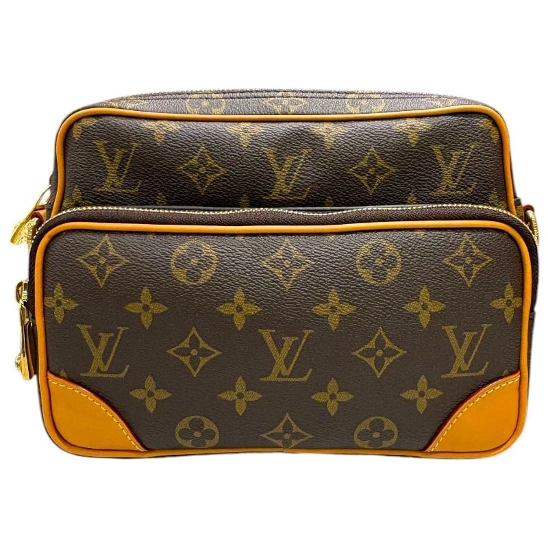 LOUIS VUITTON NILE SHOULDER BAG: LOUIS VUITTON Nile Shoulder Bag Brand: LOUIS VUITTON Type/Style: Shoulder Bag Material: Monogram Archives Color: Brown Size: W9.1 x H6.7x D2.0inch Accessories: None Accessories Notice: When