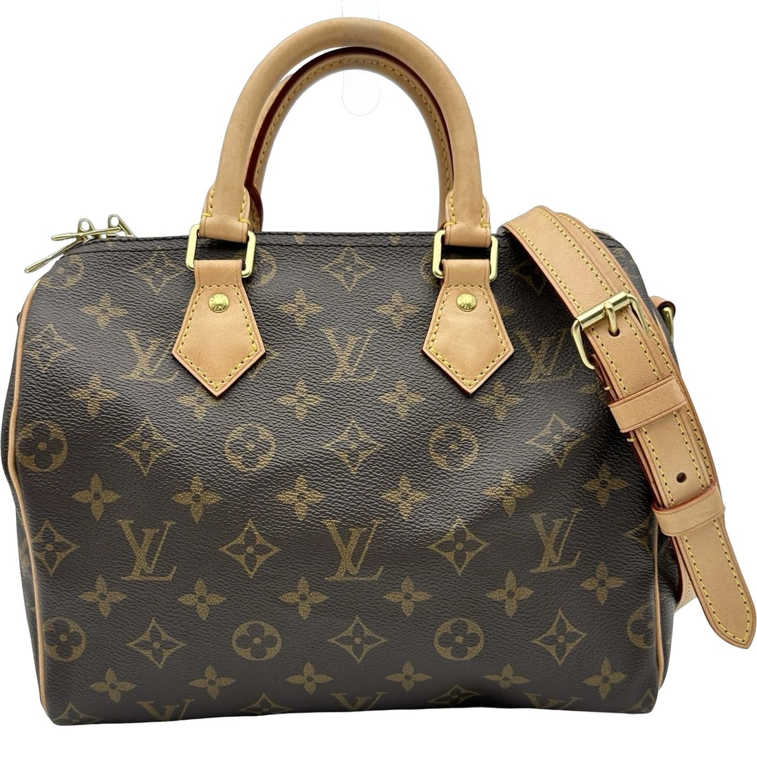 LOUIS VUITTON SPEEDY BANDRIERE 25 HANDBAG: LOUIS VUITTON Speedy Bandriere 25 Handbag Brand: LOUIS VUITTON Type/Style: Handbag Material: Monogram canvas Color: Brown Size: W9.8 x H7.9x D5.5inch Accessories: None Accessories Notice: When