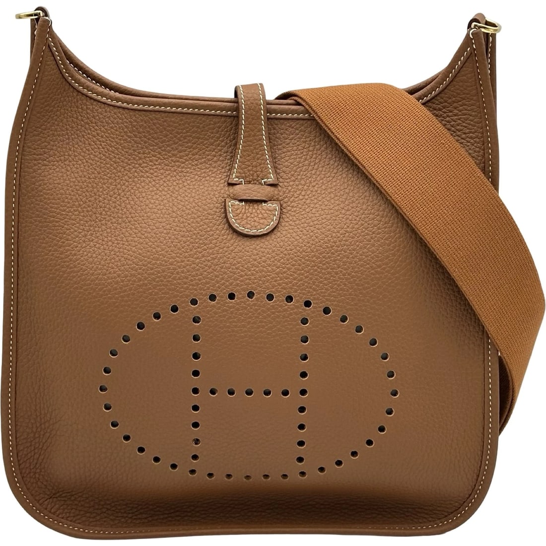 HERMES EVELYN 3 PM SHOULDER BAG: HERMES Evelyn 3 PM Shoulder Bag Brand: HERMES Type/Style: Shoulder Bag Material: Taurillon Clemence Color: Gold Gold Hardware Size: W11.0 x H11.8x D3.0inch Accessories: None Accessories No