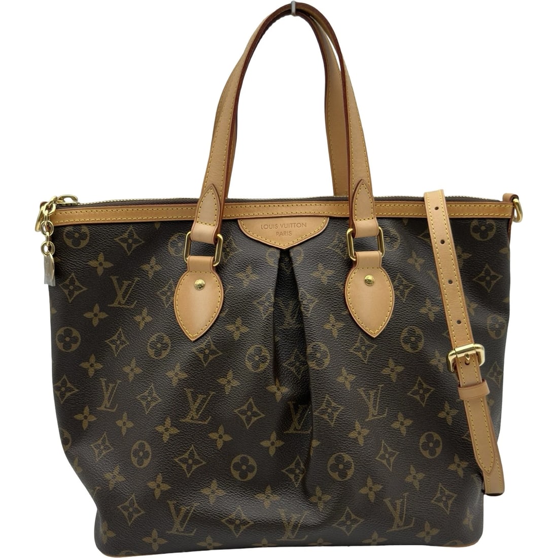 LOUIS VUITTON PALERMO PM TOTE BAG: LOUIS VUITTON Palermo PM Tote Bag Brand: LOUIS VUITTON Type/Style: Tote Bag Material: Monogram canvas Color: Brown Size: W11.6 x H10.0x D6.3inch Accessories: None Accessories Notice: When