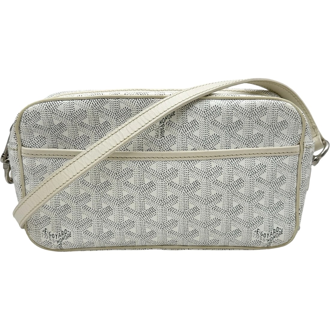 GOYARD CUP VEIL PM SHOULDER BAG: GOYARD Cup veil PM Shoulder Bag Brand: GOYARD Type/Style: Shoulder Bag Material: Gojardin Canvas Color: white Size: W9.1 x H5.1x D2.8inch Accessories: None Accessories Notice: When purchas