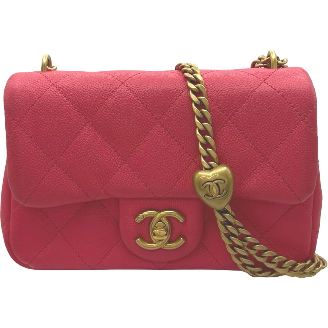 CHANEL COCO MARKCHAINSHOULDER SHOULDER BAG: CHANEL COCO MarkChainShoulder Shoulder Bag Brand: CHANEL Type/Style: Shoulder Bag Material: Caviar skin Color: Pink Gold Hardware Size: W7.1 x H4.7x D1.8inch Accessories: None Accessories