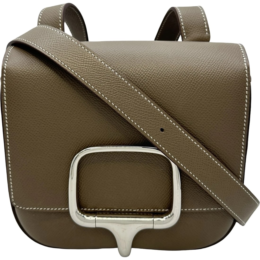 HERMES DECCA VALLERIA MINI SHOULDER BAG: HERMES Decca Valleria Mini Shoulder Bag Brand: HERMES Type/Style: Shoulder Bag Material: Epsom Color: Etop SilverHardware Size: W7.1 x H6.3x D2.2inch Accessories: None Accessories Notice: When