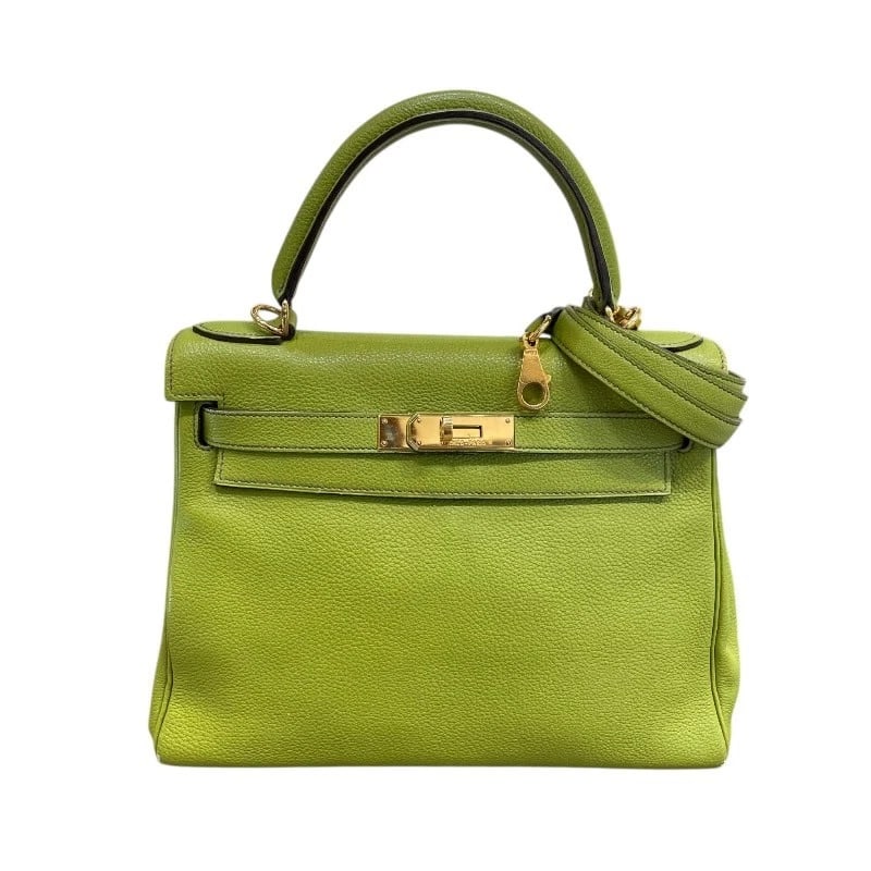 HERMES KELLY 28 INNER STITCH HANDBAG: HERMES Kelly 28 inner stitch Handbag Brand: HERMES Type/Style: Handbag Material: Togo Color: Anise Green GDHardware Size: W11.0 x H8.7x D3.9inch Accessories: None Accessories Notice: When purchasing