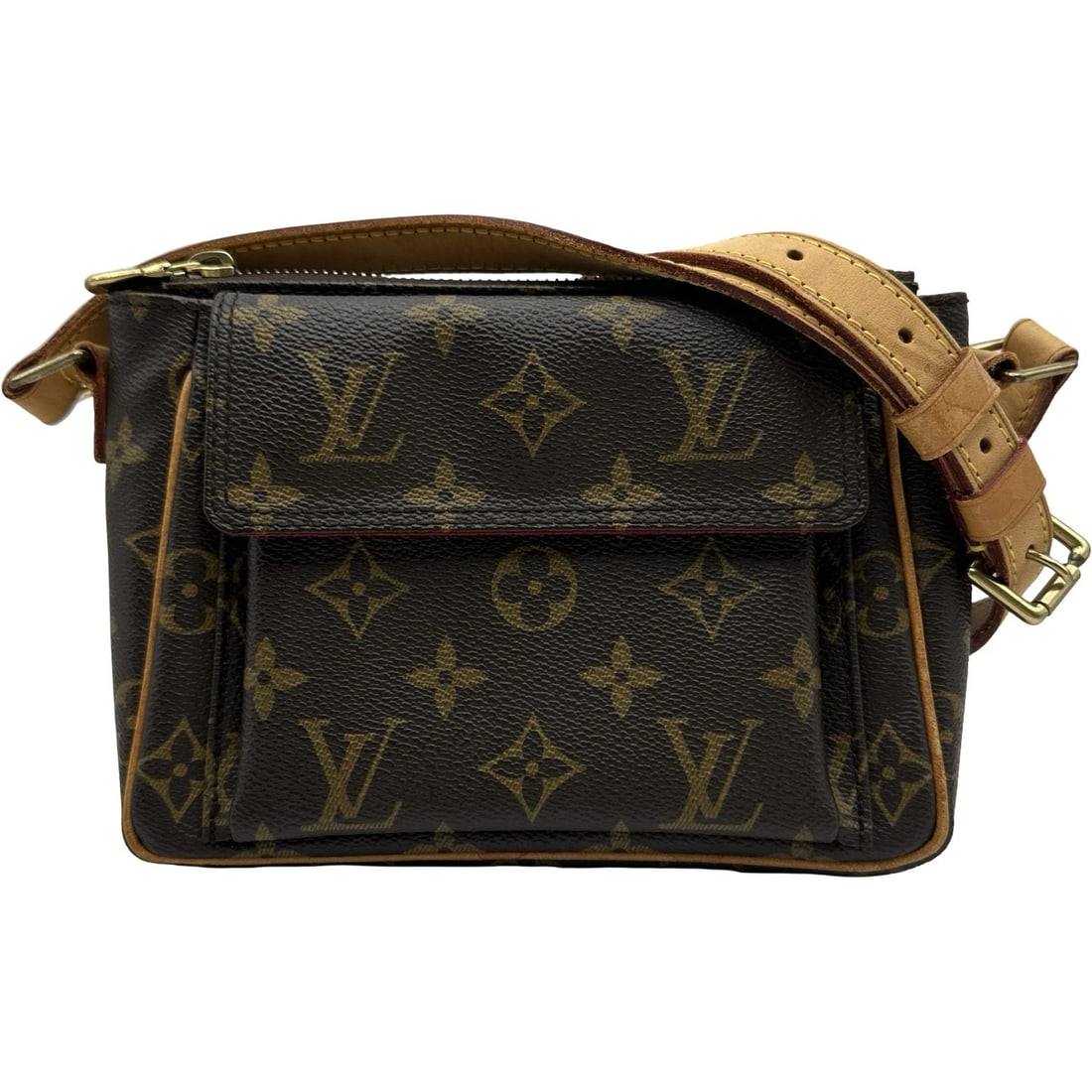LOUIS VUITTON VIVASITE PM SHOULDER BAG: LOUIS VUITTON Vivasite PM Shoulder Bag Brand: LOUIS VUITTON Type/Style: Shoulder Bag Material: Monogram Color: Brown Size: W7.1 x H5.1x D3.5inch Accessories: None Accessories Notice: When purchasing