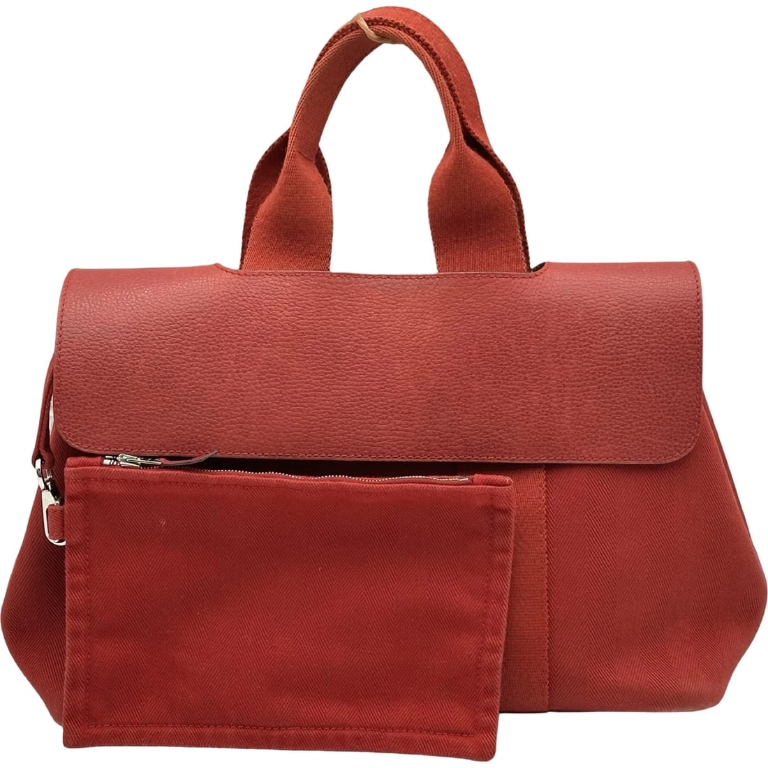 HERMES VALPARAISO PM HANDBAG: HERMES Valparaiso PM Handbag Brand: HERMES Type/Style: Handbag Material: Towar Color: Red SilverHardware Size: W11.8 x H7.9x D5.1inch Accessories: None Accessories Notice: When purchasing pre-owned