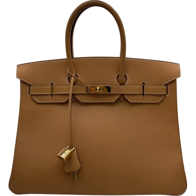 HERMES BIRKIN 35 HANDBAG: HERMES Birkin 35 Handbag Brand: HERMES Type/Style: Handbag Material: Courchevel Color: Natural Gold Hardware Size: W13.4 x H11.0x D6.7inch Accessories: None Accessories Notice: When purcha