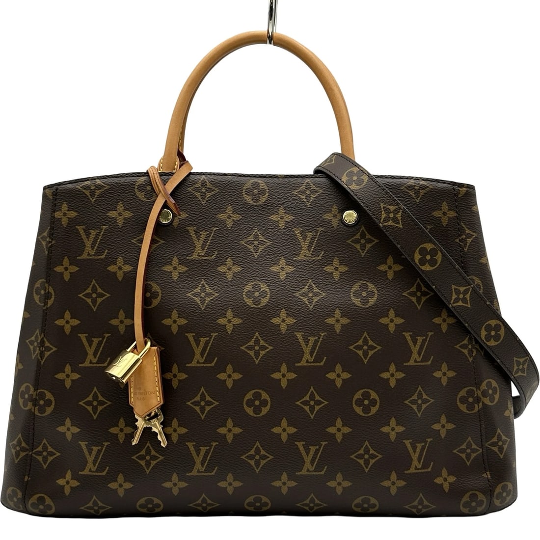 LOUIS VUITTON MONTAIGNE GM SHOULDER BAG: LOUIS VUITTON Montaigne GM Shoulder Bag Brand: LOUIS VUITTON Type/Style: Shoulder Bag Material: Monogram canvas Color: Brown Size: W15.7 x H10.2x D6.3inch Accessories: None Accessories Not