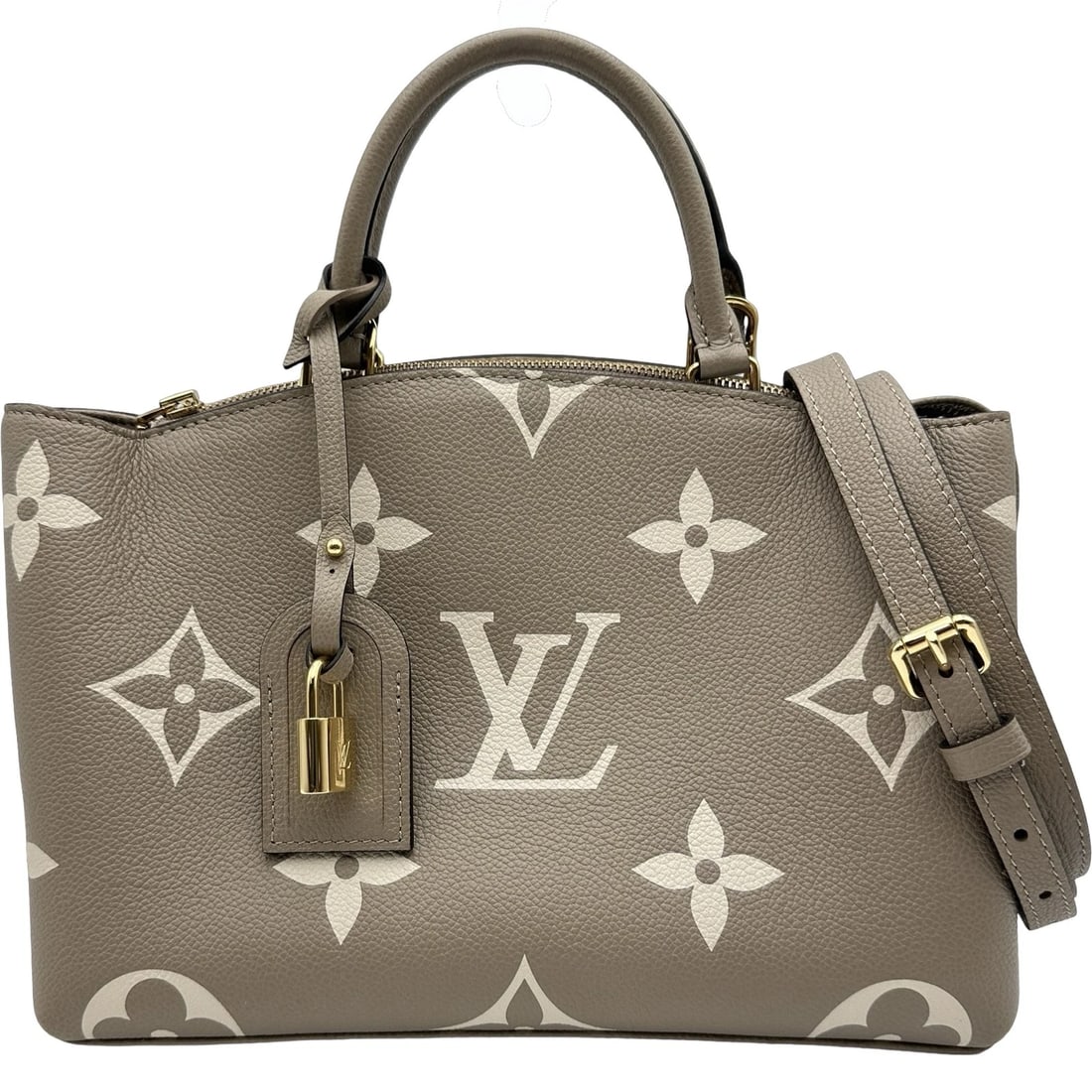 LOUIS VUITTON PETIT PALAIS PM HANDBAG: LOUIS VUITTON Petit Palais PM Handbag Brand: LOUIS VUITTON Type/Style: Handbag Material: Monogram ? An plant Color: claim Size: W11.0 x H7.9x D4.9inch Accessories: None Accessories Notice:
