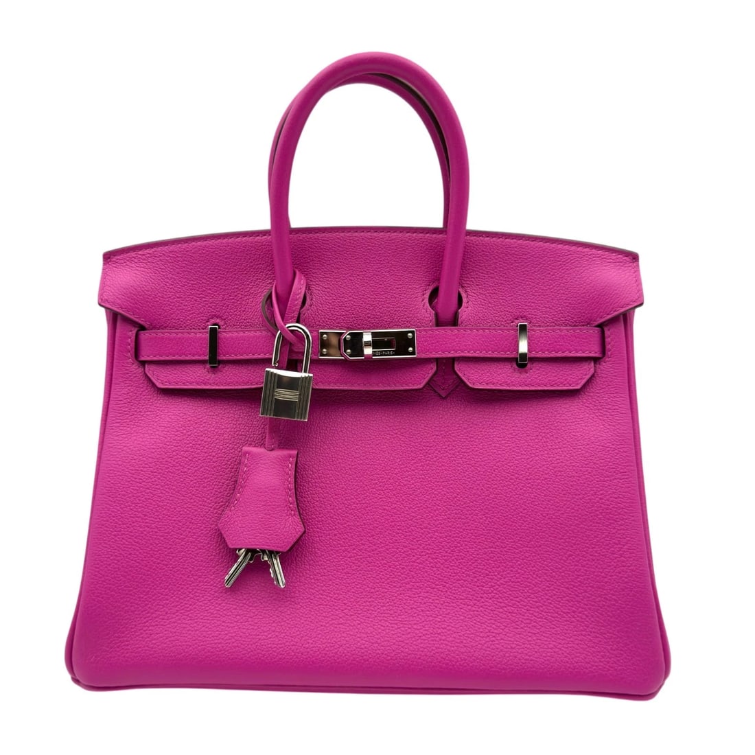 HERMES BIRKIN 25 VERSO HANDBAG: HERMES Birkin 25 Verso Handbag Brand: HERMES Type/Style: Handbag Material: Evercolor Color: Rouge Coo SilverHardware Size: W9.8 x H7.5x D4.7inch Accessories: None Accessories Notice: When purchasing