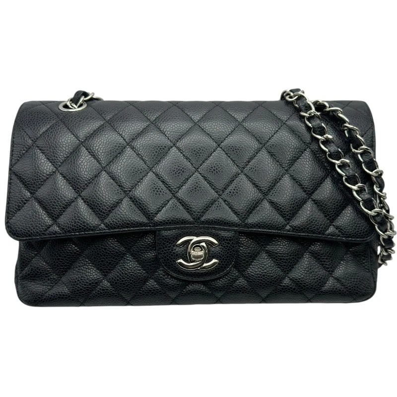 CHANEL MATRASSE 25 4SHOULDER BAG: CHANEL Matrasse 25 4Shoulder Bag Brand: CHANEL Type/Style: Shoulder Bag Material: Caviar skin Color: Black SilverHardware Size: W9.8 x H5.9x D2.6inch Accessories: None Accessories Notice: When