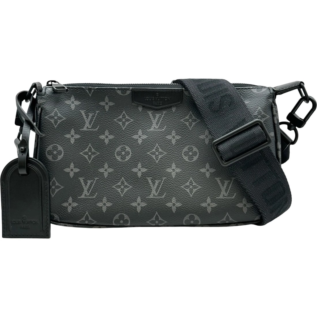 LOUIS VUITTON POUCH/ACCESSOIRES XL SHOULDER BAG: LOUIS VUITTON Pouch/Accessoires XL Shoulder Bag Brand: LOUIS VUITTON Type/Style: Shoulder Bag Material: Monogram Eclipse Color: black Size: W11.0 x H6.5x D3.5inch Accessories: None Accesso