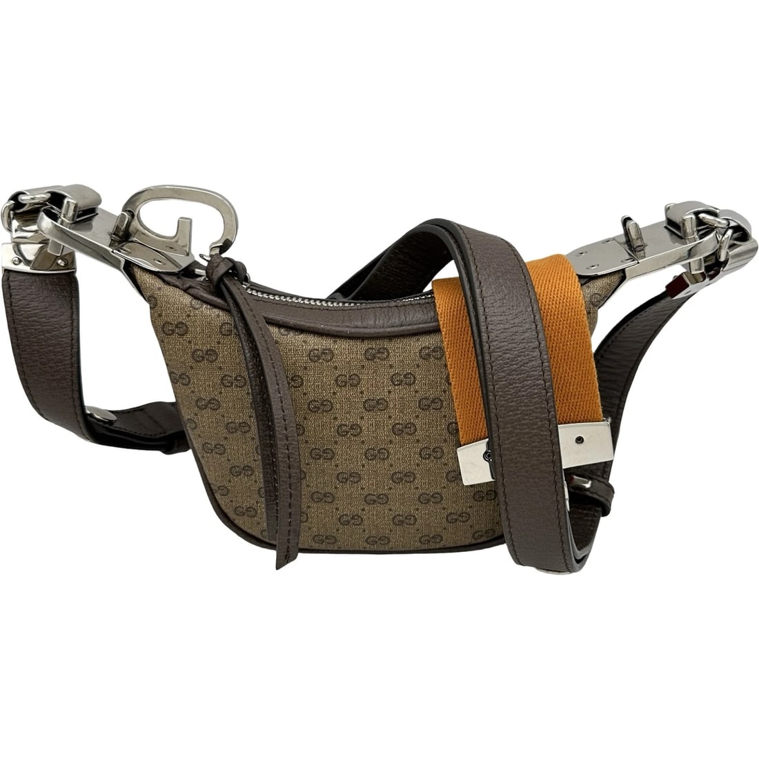 GUCCI MICRO GG MINI POUCH SHOULDER BAG: GUCCI Micro GG Mini Pouch Shoulder Bag Brand: GUCCI Type/Style: Shoulder Bag Material: Micro GG canvas Color: Brown Size: W5.9 x H4.5x D1.6inch Accessories: None Accessories Notice: When purchasing