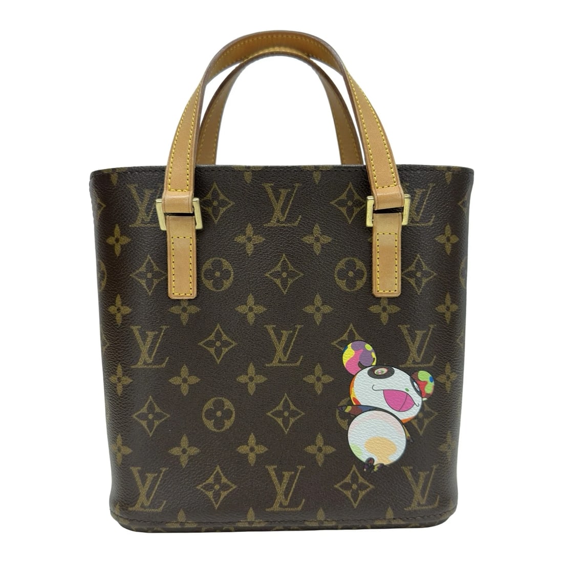 LOUIS VUITTON VAVIN PM MONOGRAM PANDA HANDBAG: LOUIS VUITTON Vavin PM Monogram Panda Handbag Brand: LOUIS VUITTON Type/Style: Handbag Material: Monogram canvas Color: Brown Size: W8.3 x H8.3x D3.3inch Accessories: None Accessories Notice: When