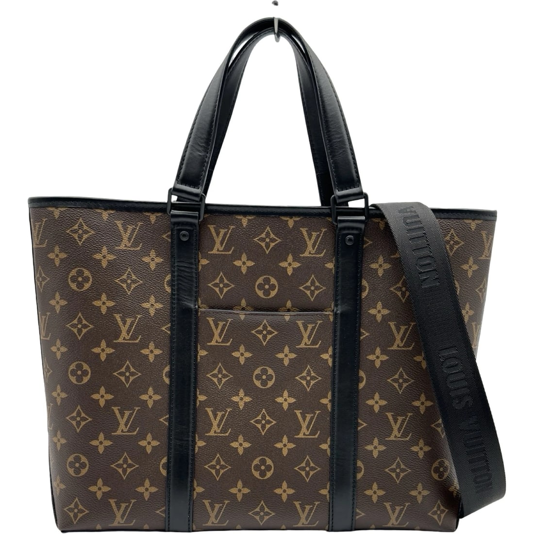 LOUIS VUITTON WEEKEND TOTE PM TOTE BAG: LOUIS VUITTON Weekend Tote PM Tote Bag Brand: LOUIS VUITTON Type/Style: Tote Bag Material: Monogram Macacer Canvas Color: Brown Size: W16.1 x H11.4x D5.1inch Accessories: None Accessories