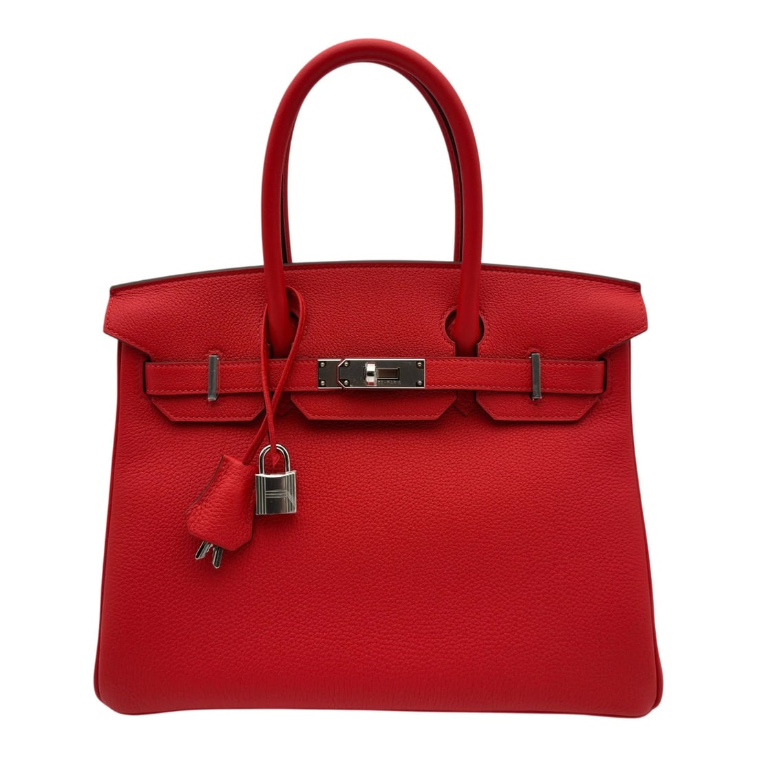 HERMES BIRKIN 30 HANDBAG: HERMES Birkin 30 Handbag Brand: HERMES Type/Style: Handbag Material: Togo Color: Rouge Coo SilverHardware Size: W11.8 x H9.4x D6.1inch Accessories: None Accessories Notice: When purchasing
