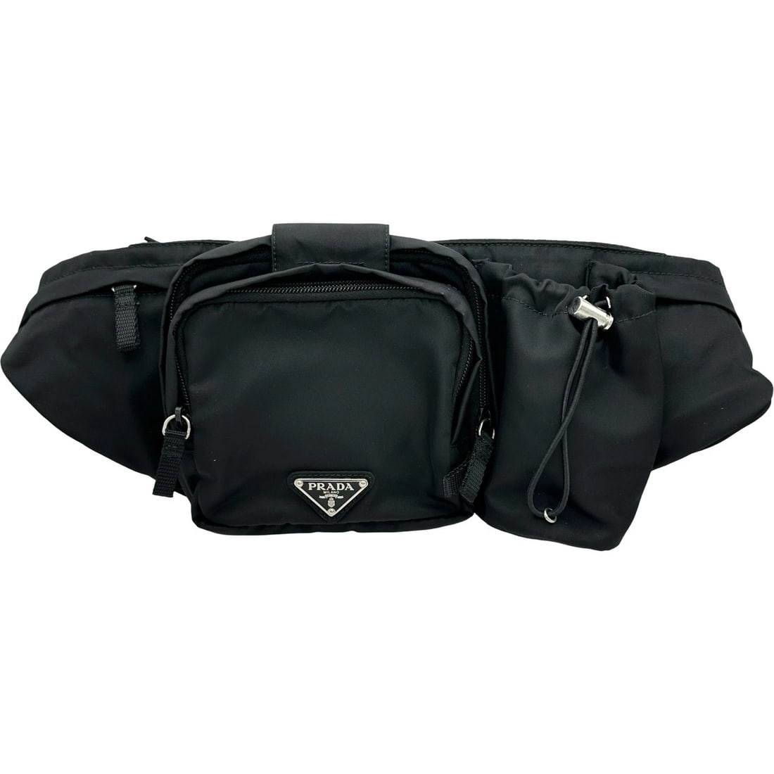 PRADA WAIST BAG WAIST BAG: PRADA Waist bag Waist bag Brand: PRADA Type/Style: Waist bag Material: Nylon Color: black Size: W20.5 x H7.1x D1.4inch Accessories: None Accessories Notice: When purchasing pre-owned goods, please