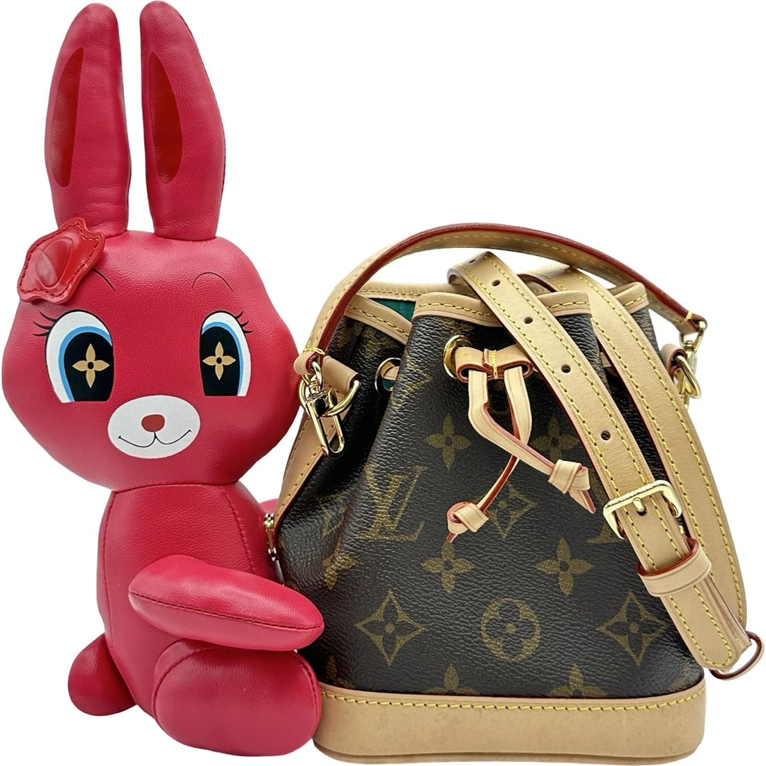 LOUIS VUITTON NANO NOE SHOULDER BAG: LOUIS VUITTON Nano Noe Shoulder Bag Brand: LOUIS VUITTON Type/Style: Shoulder Bag Material: Monogram (animogram) Color: Brown Size: W5.1 x H6.1x D3.9inch Accessories: None Accessories Noti