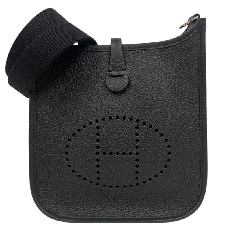 HERMES EVELYN TPM ?SHOULDER BAG: HERMES Evelyn TPM ?Shoulder Bag Brand: HERMES Type/Style: Shoulder Bag Material: Taurillon Clemence Color: SilverHardware Size: W6.7 x H7.5x D2.0inch Accessories: None Accessories Notice: When