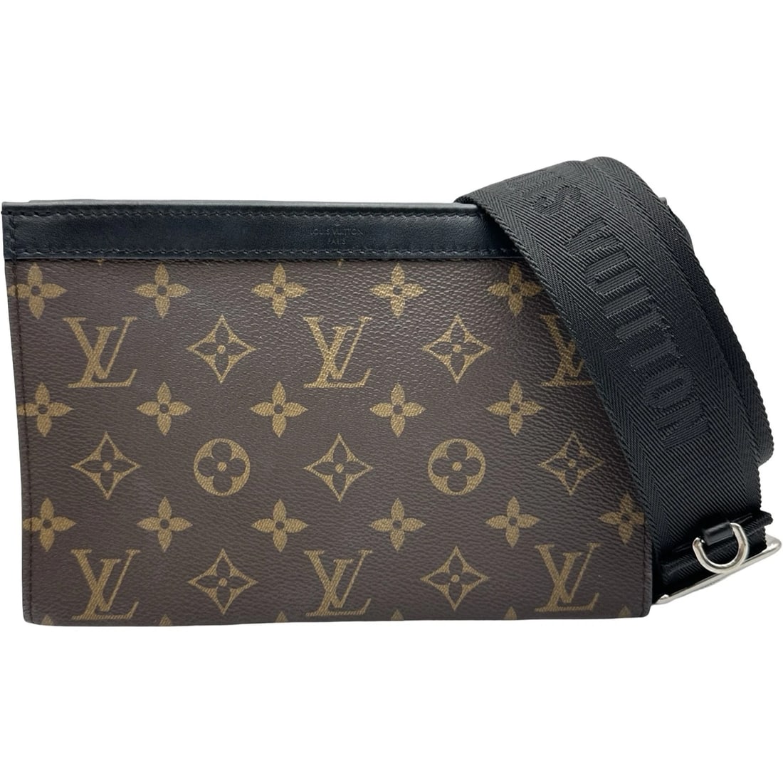 LOUIS VUITTON GASTON WEARABLE WALLET SHOULDER BAG: LOUIS VUITTON Gaston Wearable Wallet Shoulder Bag Brand: LOUIS VUITTON Type/Style: Shoulder Bag Material: Monogram Macasa Color: Brown Size: W8.7 x H5.5x D2.0inch Accessories: None Accessories
