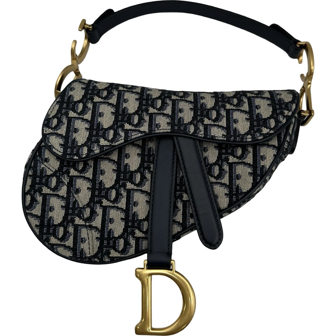 CHRISTIAN DIOR SADDLE BAG HANDBAG: Christian Dior Saddle bag Handbag Brand: Christian Dior Type/Style: Handbag Material: canvas Color: Navy Size: W7.9 x H5.9x D2.0inch Accessories: None Accessories Notice: When purchasing pre-owned