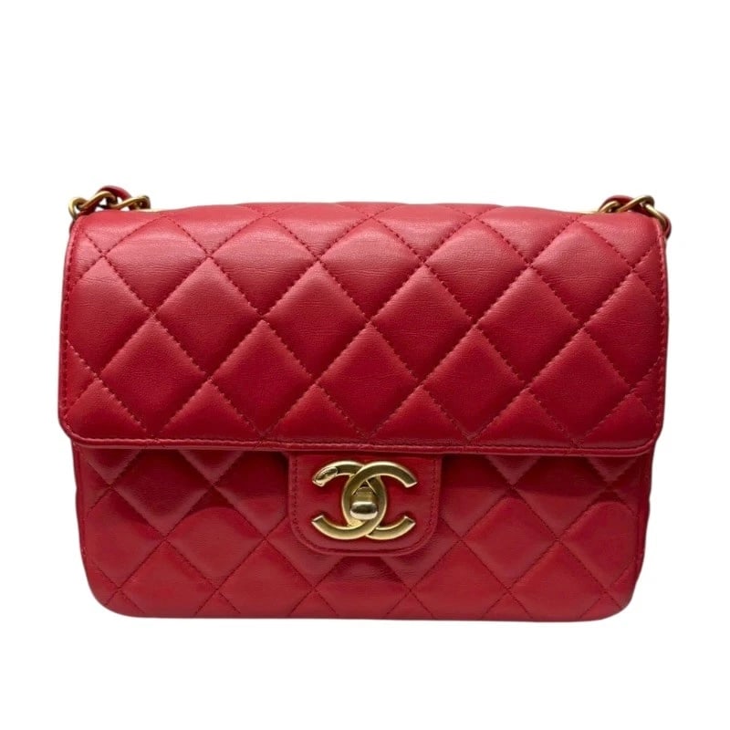 CHANEL MATELASSE MINI FLAP BAG SHOULDER BAG: CHANEL Matelasse Mini Flap Bag Shoulder Bag Brand: CHANEL Type/Style: Shoulder Bag Material: lambskin Color: Gold Hardware Size: W7.5 x H5.5x D2.6inch Accessories: None Accessories Notice: When