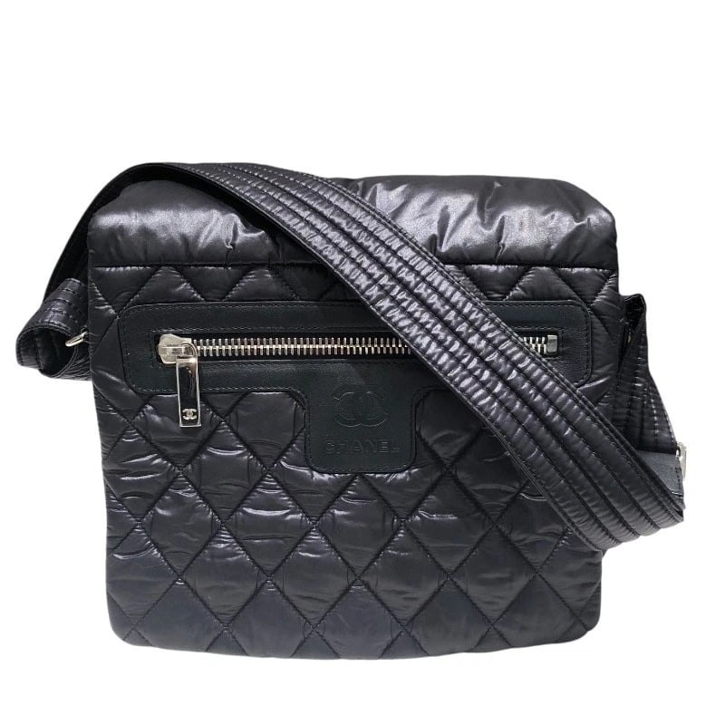 CHANEL COCO COCOON MESSENGER PM SHOULDER BAG: CHANEL Coco Cocoon Messenger PM Shoulder Bag Brand: CHANEL Type/Style: Shoulder Bag Material: Nylon Color: black Size: W10.2 x H7.9x D4.3inch Accessories: None Accessories Notice: When purchasing