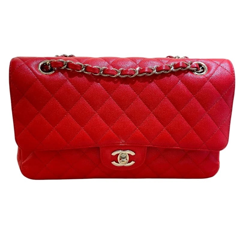 CHANEL MATRASSE 25 SHOULDER BAG: CHANEL Matrasse 25 Shoulder Bag Brand: CHANEL Type/Style: Shoulder Bag Material: Caviar skin Color: Red gold hardware Size: W9.8 x H6.1x D2.6inch Accessories: None Accessories Notice: When purchasing