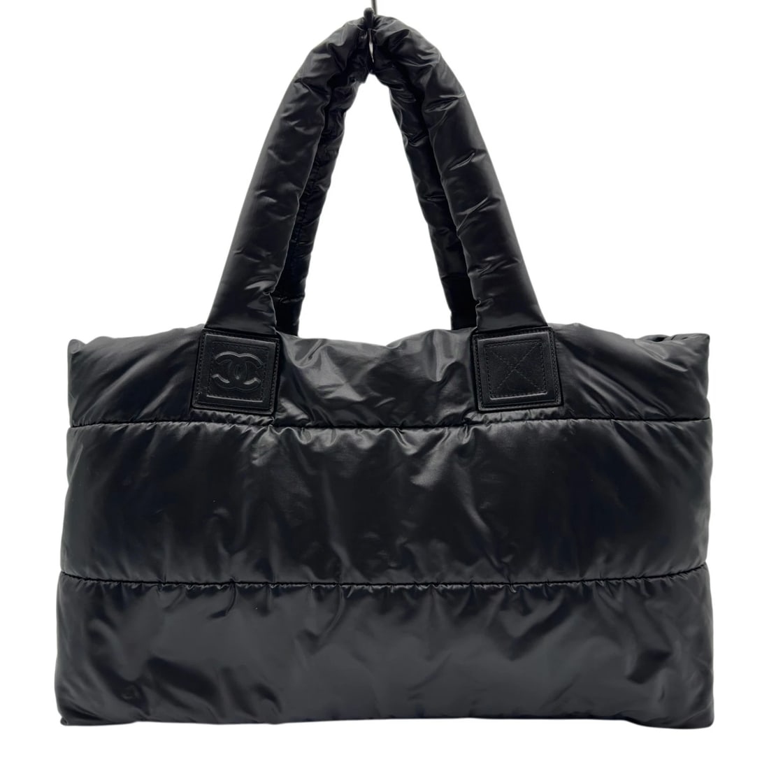 CHANEL COCO COCOON TOTE MM 23TOTE BAG: CHANEL coco cocoon tote MM 23Tote Bag Brand: CHANEL Type/Style: Tote Bag Material: Nylon Color: black Size: W17.3 x H10.6x D5.5inch Accessories: None Accessories Notice: When purchasing pr