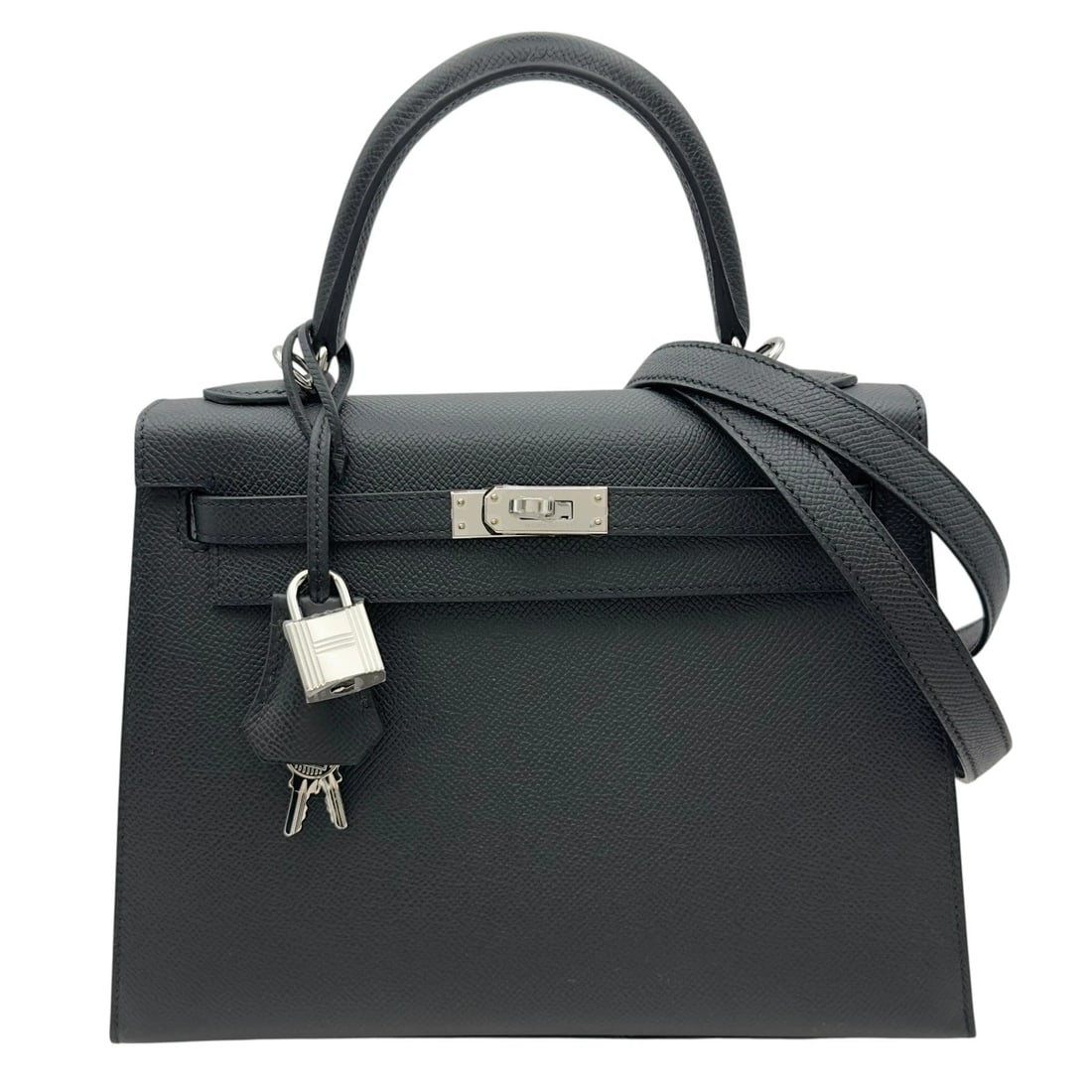 HERMES KELLY 25 OUTER STITCH SHOULDER BAG: HERMES Kelly 25 outer stitch Shoulder Bag Brand: HERMES Type/Style: Shoulder Bag Material: Epsom Color: SilverHardware Size: W9.8 x H7.9x D3.9inch Accessories: None Accessories Notice: When