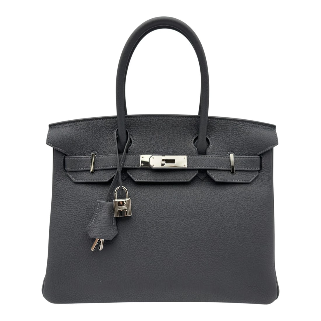 HERMES BIRKIN 30 HANDBAG: HERMES Birkin 30 Handbag Brand: HERMES Type/Style: Handbag Material: Togo Color: Grimist SilverHardware Size: W11.8 x H8.9x D5.9inch Accessories: None Accessories Notice: When purchasing p
