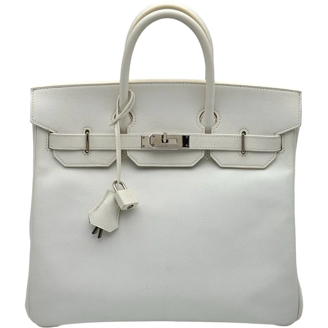 HERMES HAUT A COURROIE HANDBAG: HERMES HAUT A COURROIE Handbag Brand: HERMES Type/Style: Handbag Material: Epsom Color: White SilverHardware Size: W12.6 x H6.3x D10.2inch Accessories: None Accessories Notice: When purcha