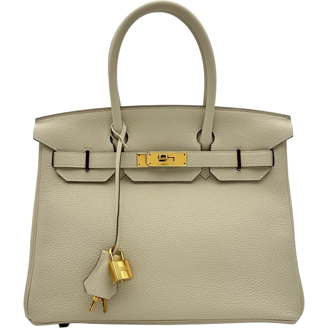 HERMES BIRKIN 30 HANDBAG: HERMES Birkin 30 Handbag Brand: HERMES Type/Style: Handbag Material: Togo Color: Kure Gold Hardware Size: W11.8 x H9.8x D6.3inch Accessories: None Accessories Notice: When purchasing pre-o