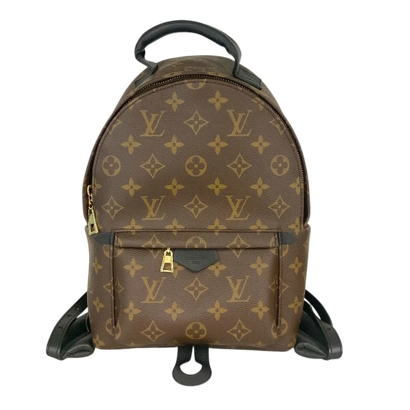 LOUIS VUITTON PALM SPRINGS BACKPACK: LOUIS VUITTON Palm Springs Backpack Brand: LOUIS VUITTON Type/Style: Backpack ?? Daypack Material: Monogram canvas Color: Gold Hardware Size: W7.7 x H10.2x D3.5inch Accessories: None Accessories