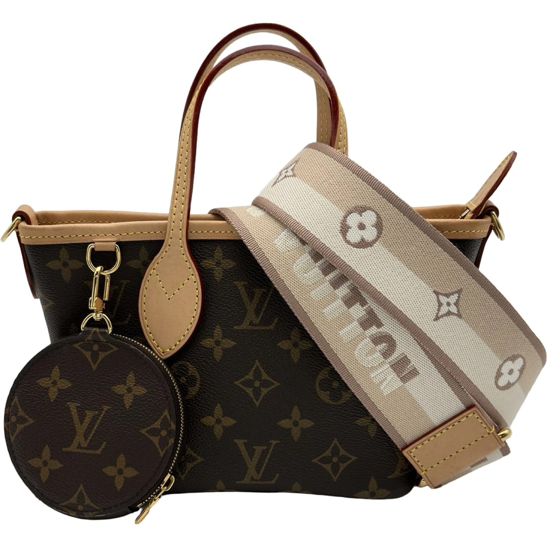 LOUIS VUITTON NEVERFULL BB SHOULDER BAG: LOUIS VUITTON Neverfull BB Shoulder Bag Brand: LOUIS VUITTON Type/Style: Shoulder Bag Material: Monogram canvas Color: Brown Size: W9.4 x H5.7x D3.5inch Accessories: None Accessories Notic