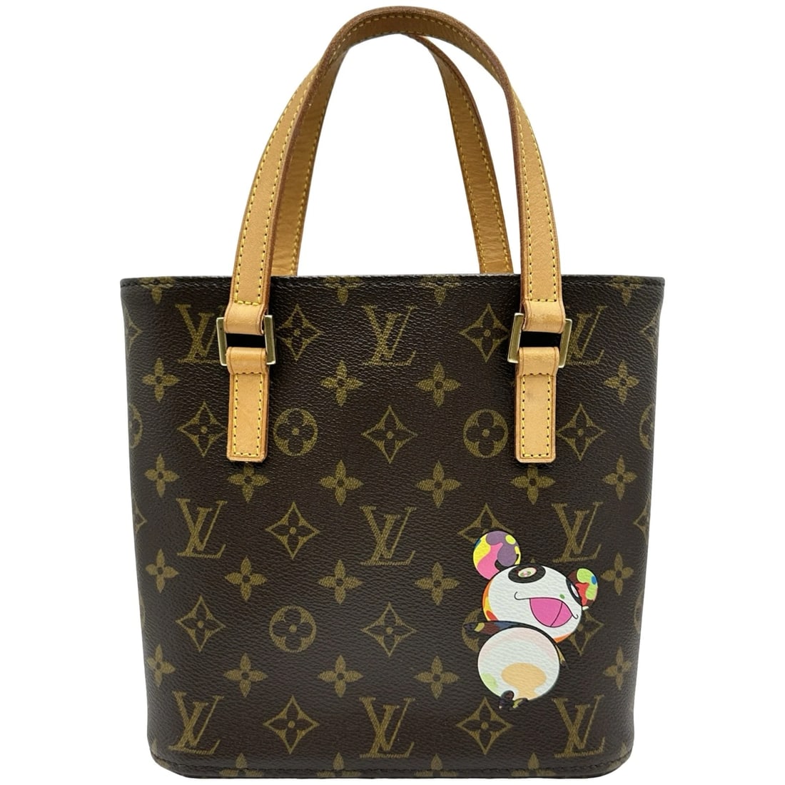 LOUIS VUITTON VAVIN PM TAKASHI MURAKAMI HANDBAG: LOUIS VUITTON Vavin PM Takashi Murakami Handbag Brand: LOUIS VUITTON Type/Style: Handbag Material: Monogram panda Color: Brown Size: W8.3 x H8.3x D3.1inch Accessories: None Accessories Notice: When