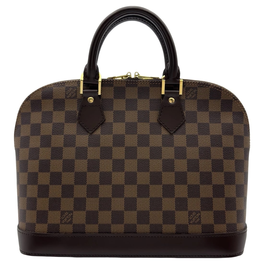 LOUIS VUITTON ALMA HANDBAG: LOUIS VUITTON Alma Handbag Brand: LOUIS VUITTON Type/Style: Handbag Material: Damier Ebene Color: Brown Size: W12.6 x H9.8x D6.3inch Accessories: None Accessories Notice: When purchasing p