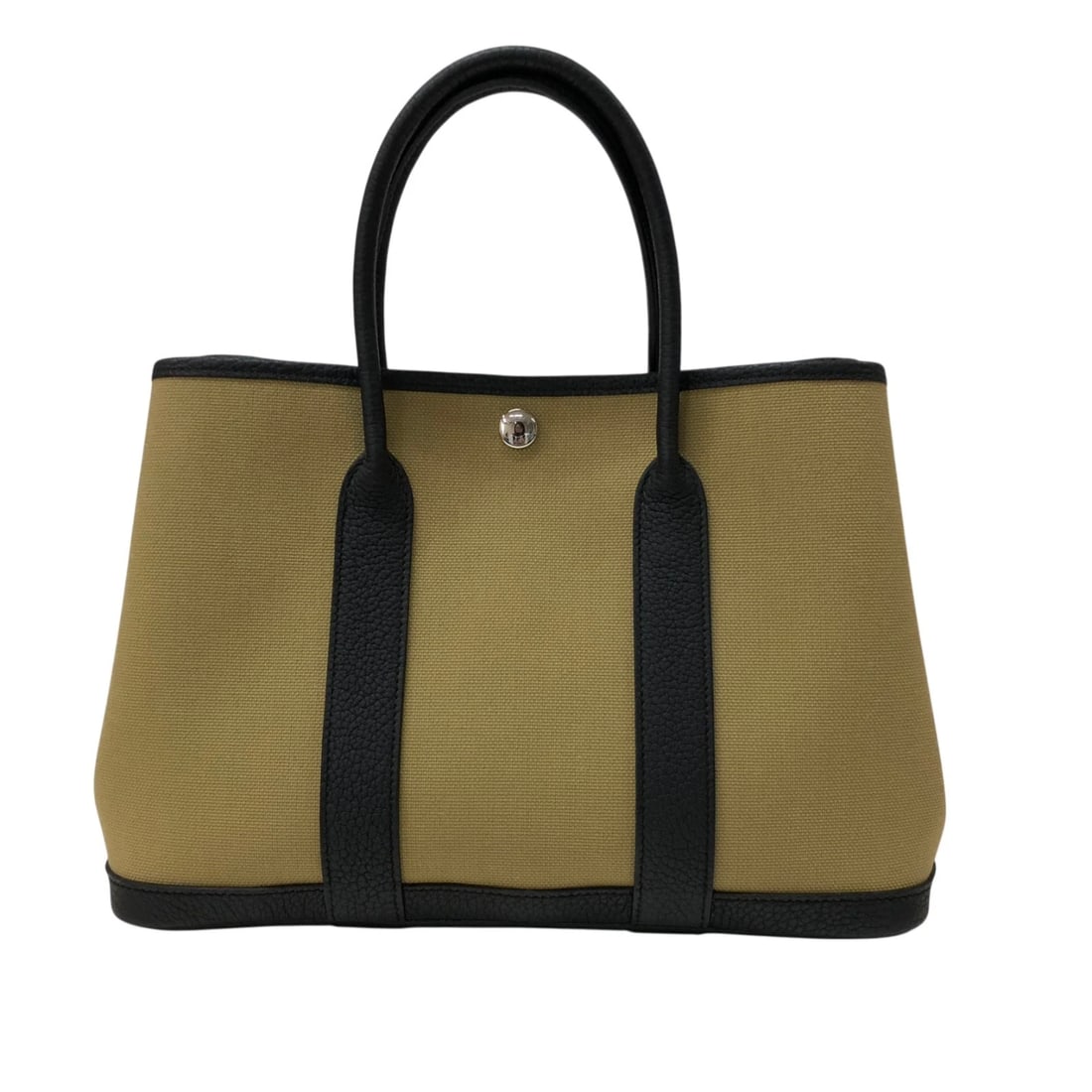 HERMES GARDEN PARTY TPM TOTE BAG: HERMES Garden party TPM Tote Bag Brand: HERMES Type/Style: Tote Bag Material: Toile / Negonda Color: Trench Black Size: W11.8 x H8.3x D5.1inch Accessories: None Accessories Notice: When pu