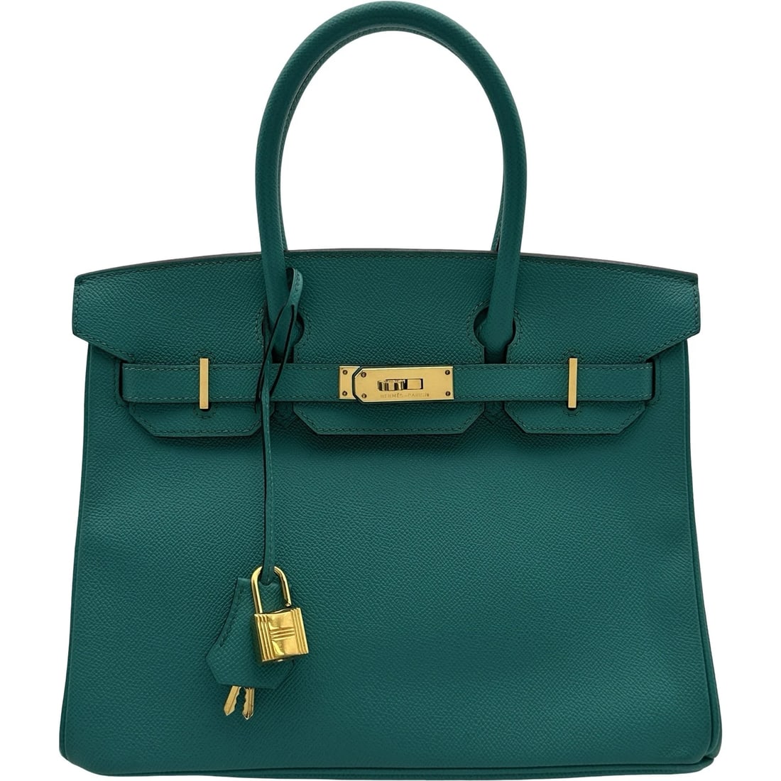 HERMES BIRKIN 30 HANDBAG: HERMES Birkin 30 Handbag Brand: HERMES Type/Style: Handbag Material: Epsom Color: Blue Paon Gold Hardware Size: W11.8 x H8.7x D6.3inch Accessories: None Accessories Notice: When purchasing pre-owned