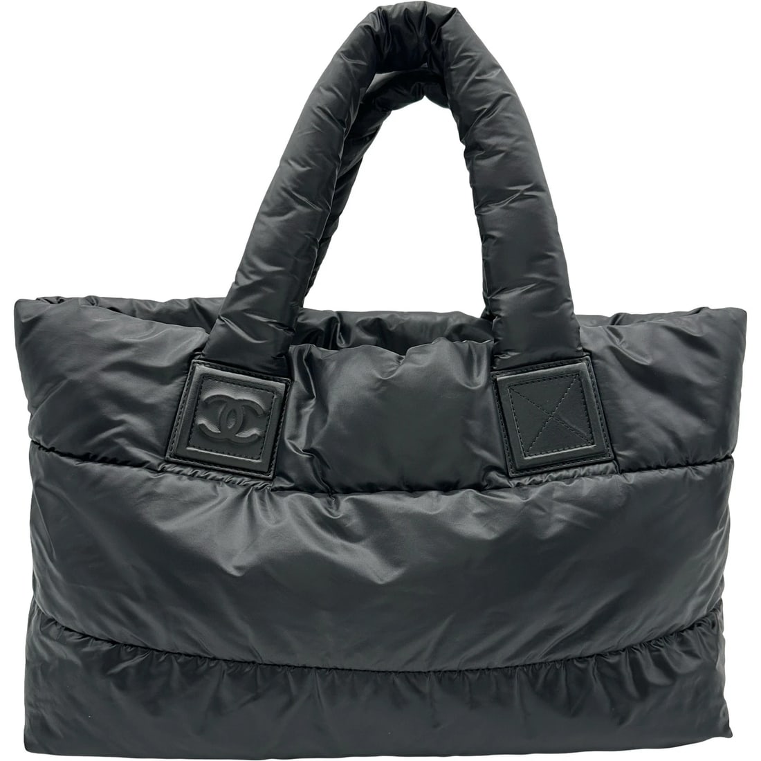 CHANEL COCO COCOON TOTE TOTE BAG: CHANEL coco cocoon tote Tote Bag Brand: CHANEL Type/Style: Tote Bag Material: Nylon Color: black Size: W15.2 x H12.2x D5.5inch Accessories: None Accessories Notice: When purchasing pre-owned goods,