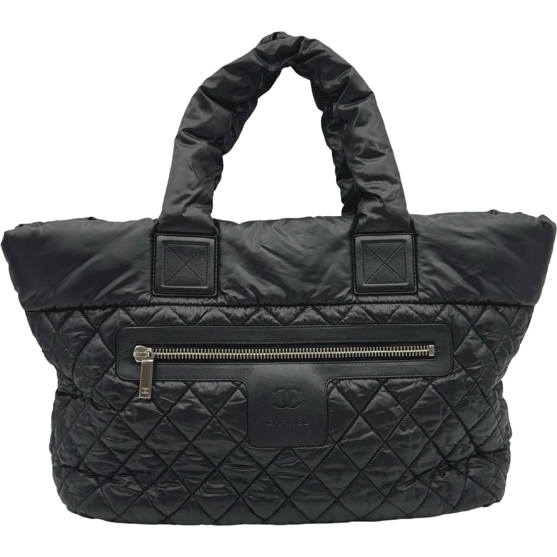 CHANEL COCO COCOON TOTE MM TOTE BAG: CHANEL Coco Cocoon Tote MM Tote Bag Brand: CHANEL Type/Style: Tote Bag Material: Nylon Color: black Size: W15.0 x H11.0x D5.1inch Accessories: None Accessories Notice: When purchasing pre-owned