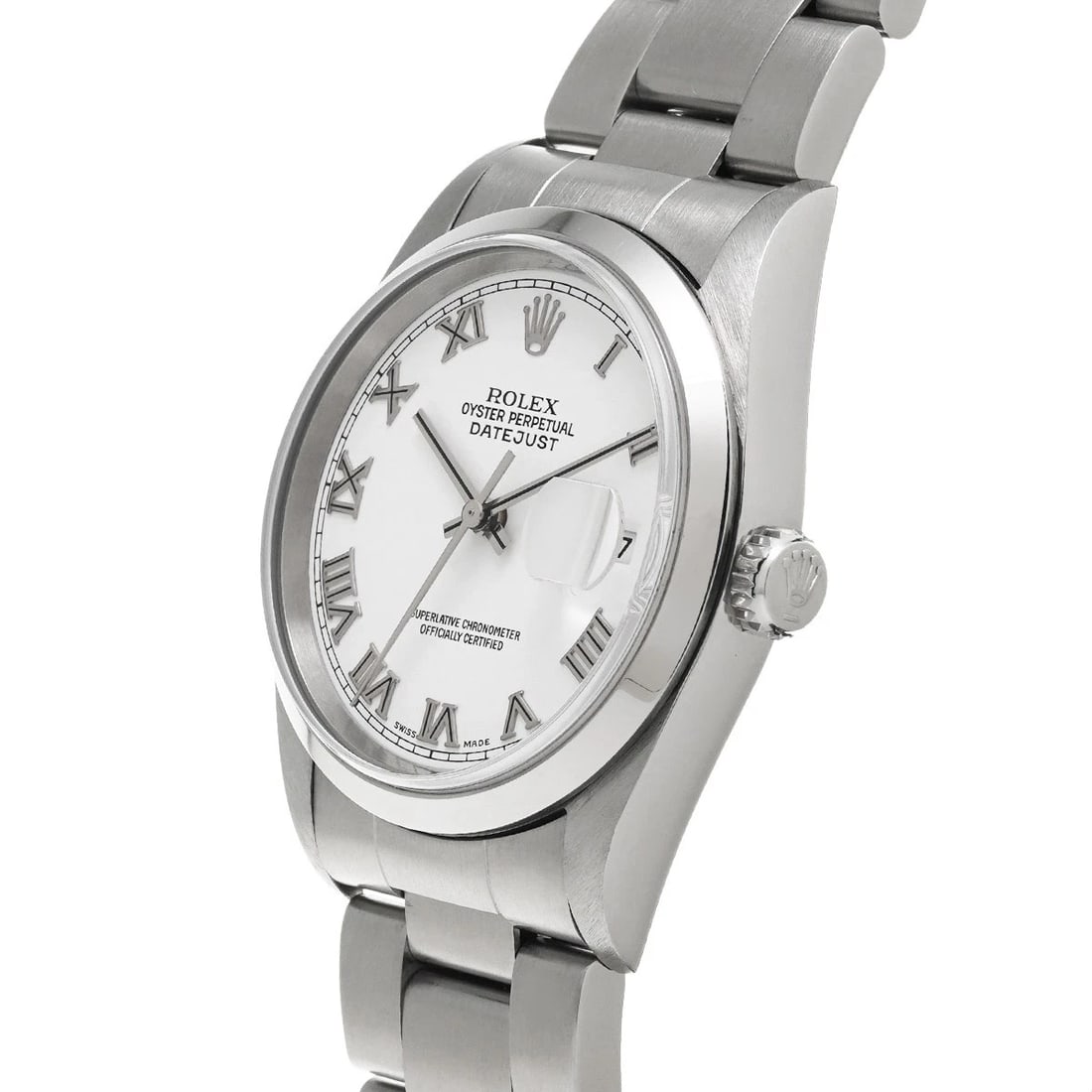 ROLEX DATEJUST WHITE WATCH - 2