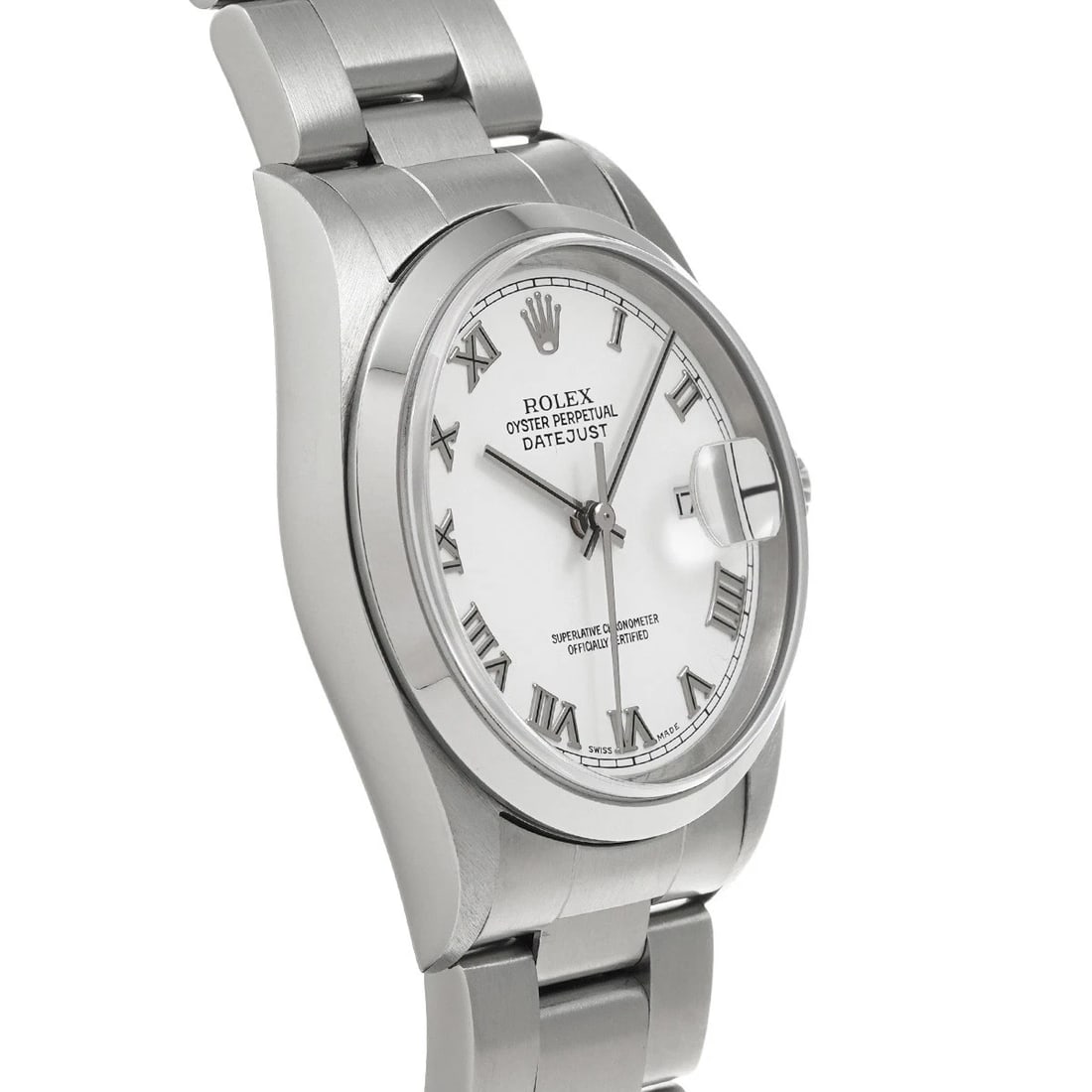 ROLEX DATEJUST WHITE WATCH - 3