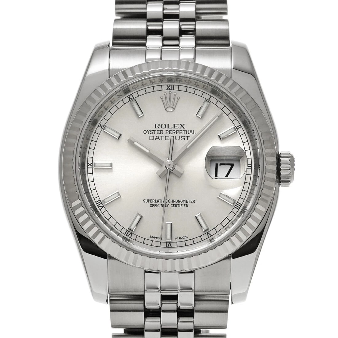 ROLEX DATEJUST SILVER WATCH