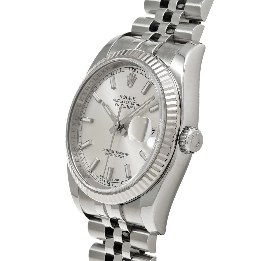 ROLEX DATEJUST SILVER WATCH - 2
